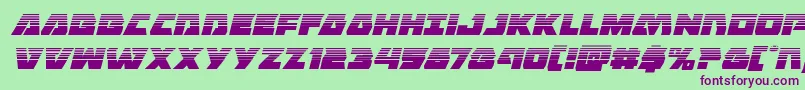 フォントEaglestrikehalfital – 緑の背景に紫のフォント