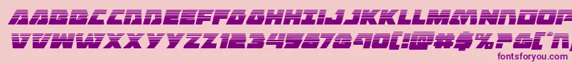 Fonte Eaglestrikehalfital – fontes roxas em um fundo rosa