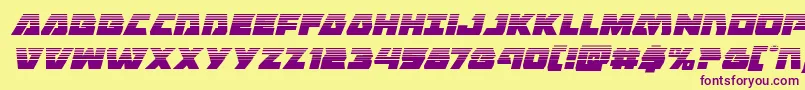 Fonte Eaglestrikehalfital – fontes roxas em um fundo amarelo