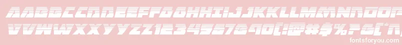 Eaglestrikehalfital-Schriftart – Weiße Schriften auf rosa Hintergrund