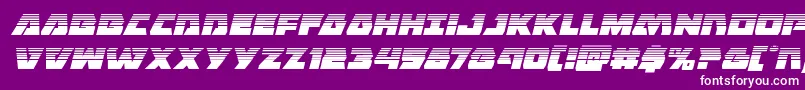 Шрифт Eaglestrikehalfital – белые шрифты на фиолетовом фоне