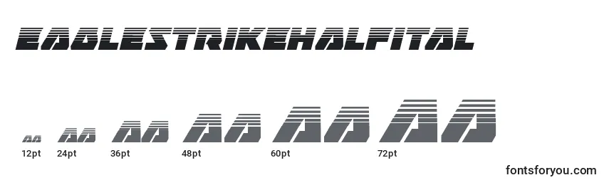 Размеры шрифта Eaglestrikehalfital