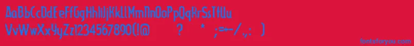Lupinus Font – Blue Fonts on Red Background