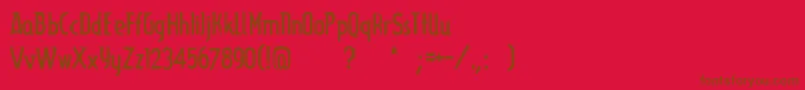 Lupinus Font – Brown Fonts on Red Background