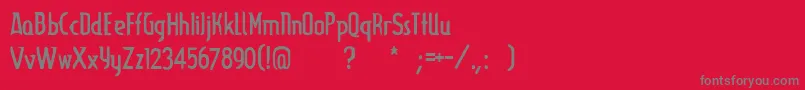 Lupinus Font – Gray Fonts on Red Background