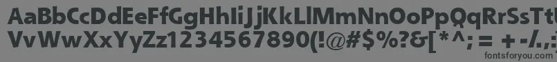 Queblackssk-fontti – mustat fontit harmaalla taustalla