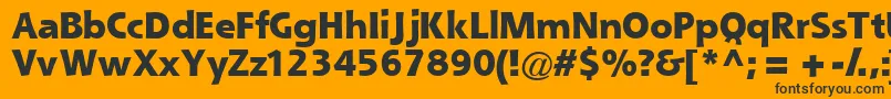 Шрифт Queblackssk – чёрные шрифты на оранжевом фоне