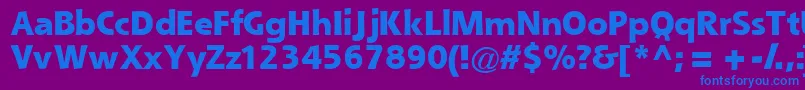 Queblackssk Font – Blue Fonts on Purple Background