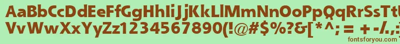 Queblackssk-fontti – ruskeat fontit vihreällä taustalla
