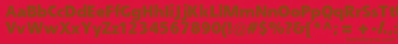 フォントQueblackssk – 赤い背景に茶色の文字