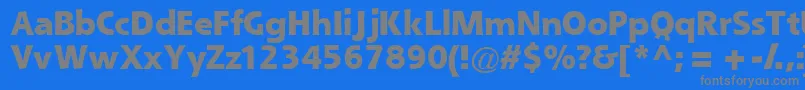 Queblackssk Font – Gray Fonts on Blue Background