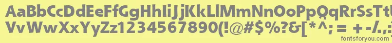 Czcionka Queblackssk – szare czcionki na żółtym tle
