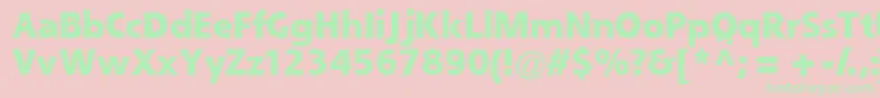 Queblackssk Font – Green Fonts on Pink Background