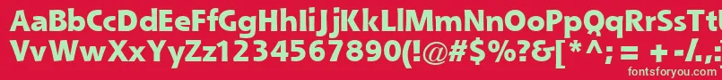 Queblackssk Font – Green Fonts on Red Background