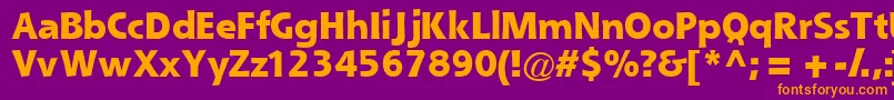 Queblackssk Font – Orange Fonts on Purple Background