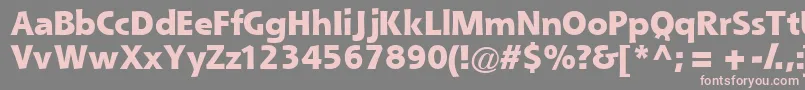 Queblackssk-fontti – vaaleanpunaiset fontit harmaalla taustalla