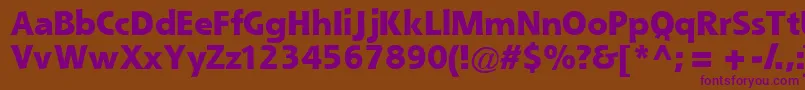 Queblackssk Font – Purple Fonts on Brown Background