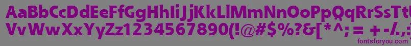 Queblackssk-fontti – violetit fontit harmaalla taustalla