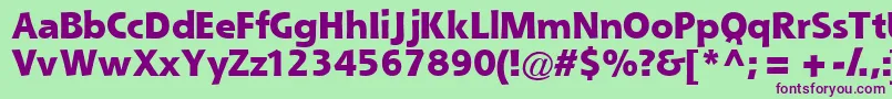 Queblackssk Font – Purple Fonts on Green Background