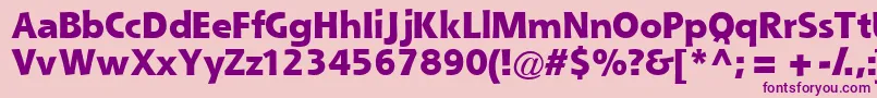 Queblackssk Font – Purple Fonts on Pink Background