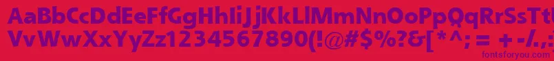 Queblackssk Font – Purple Fonts on Red Background