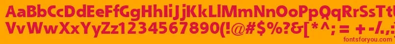 Queblackssk Font – Red Fonts on Orange Background