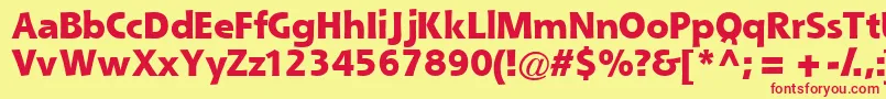 Queblackssk Font – Red Fonts on Yellow Background