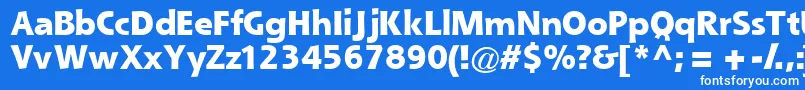 Шрифт Queblackssk – белые шрифты на синем фоне