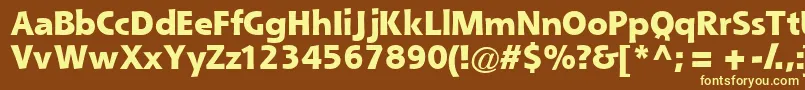 Queblackssk-fontti – keltaiset fontit ruskealla taustalla