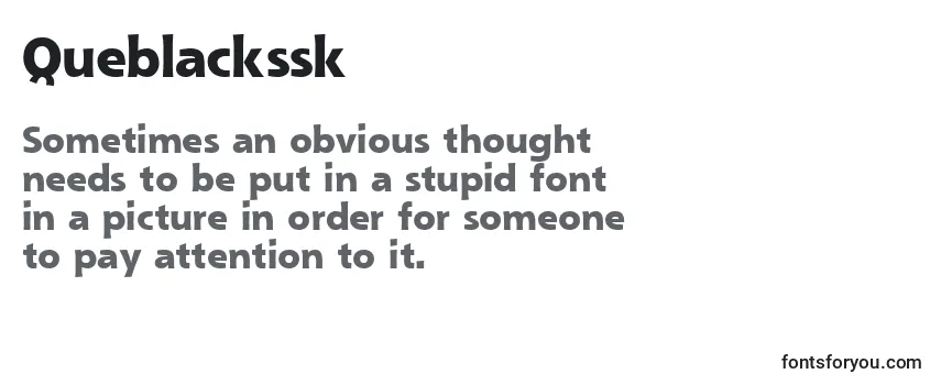 Review of the Queblackssk Font