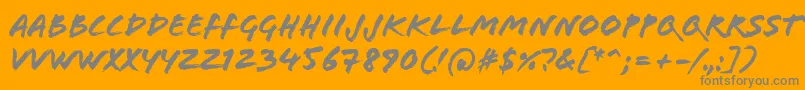 Czcionka Floodstd – szare czcionki na pomarańczowym tle
