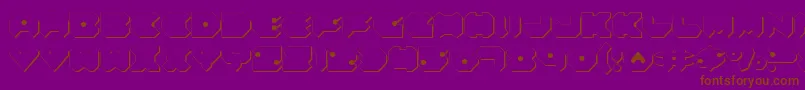 Felds2-Schriftart – Braune Schriften auf violettem Hintergrund