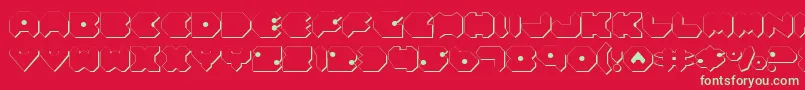 Felds2 Font – Green Fonts on Red Background