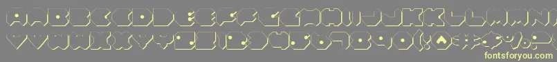 フォントFelds2 – 黄色のフォント、灰色の背景