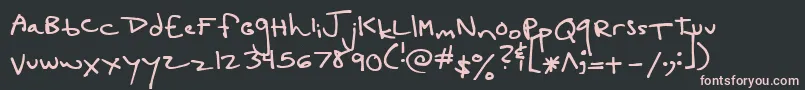 LucyGooseyBlackLoose Font – Pink Fonts on Black Background