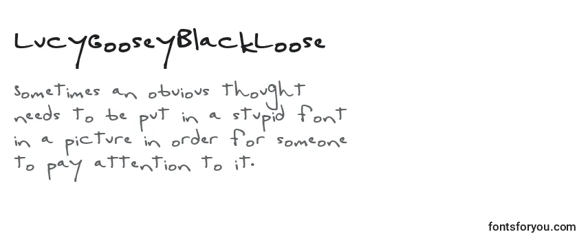 Review of the LucyGooseyBlackLoose Font