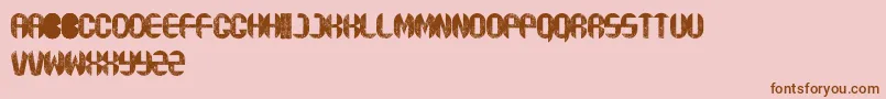 Rustyfatty Font – Brown Fonts on Pink Background
