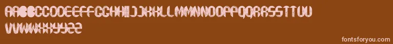 Rustyfatty Font – Pink Fonts on Brown Background