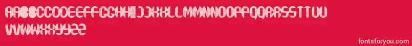 Rustyfatty Font – Pink Fonts on Red Background