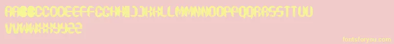 Rustyfatty Font – Yellow Fonts on Pink Background
