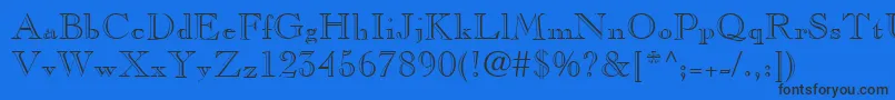 Casprofn Font – Black Fonts on Blue Background