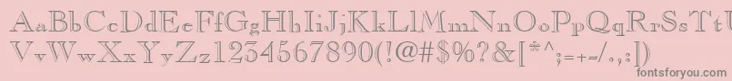 Casprofn Font – Gray Fonts on Pink Background