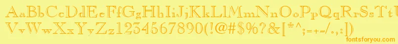 Casprofn Font – Orange Fonts on Yellow Background