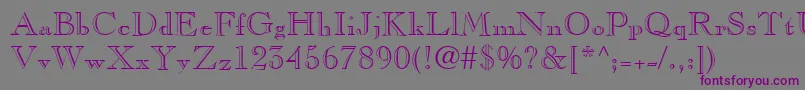 Casprofn Font – Purple Fonts on Gray Background