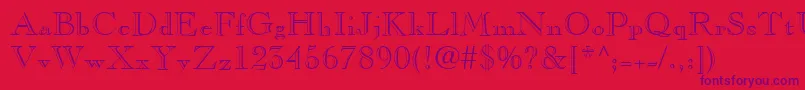 Casprofn Font – Purple Fonts on Red Background