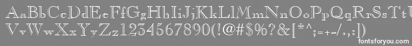 フォントCasprofn – 灰色の背景に白い文字