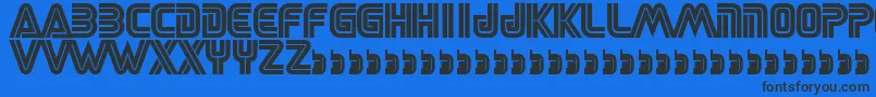 Sega Font – Black Fonts on Blue Background