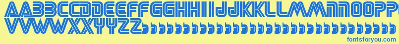 Sega Font – Blue Fonts on Yellow Background