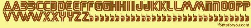 Sega Font – Brown Fonts on Yellow Background