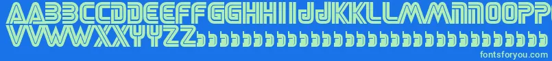 Sega Font – Green Fonts on Blue Background